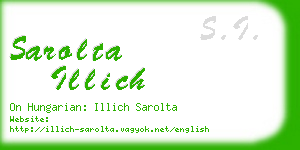 sarolta illich business card